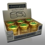 Metal Grinder Cannabis Leaf 3 Parts 50mm